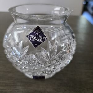 This is an Edinburgh Crystal Rose Bowl, Star of Edinburgh Pattern